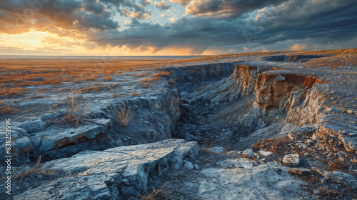 Lithium Mine at Sunset