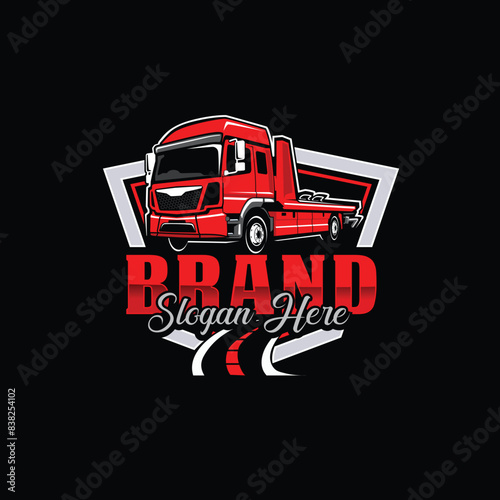 towing truck logo template