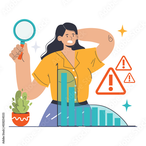 Liquid Risk concept. Flat vector illustration