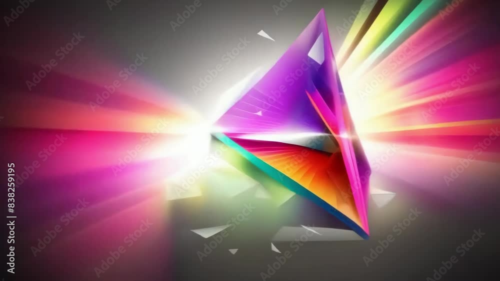 Triangle Abstract Animation abstract triangle prism light moving background animation art - 4k new ...