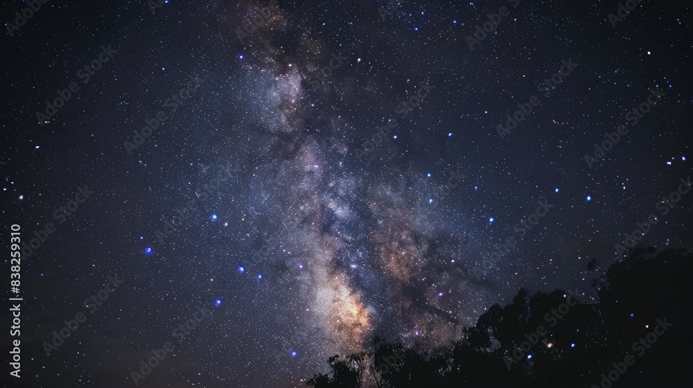 Fototapeta premium Long exposure of andromeda galaxy AI generated
