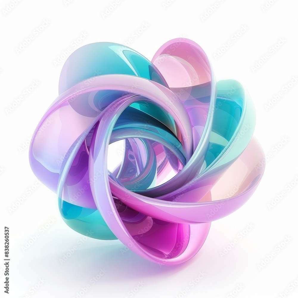 An abstract background with twisted shapes in motion, computer generated for a poster or flyer. A holographic foil hemisphere on a white background. An abstract background with twisted shapes in motion, computer generated for a poster or flyer. A holographic foil hemisphere on a white background.
