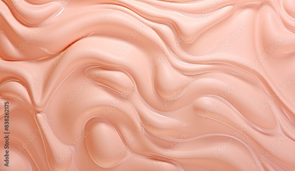Fototapeta premium 3d render of a smooth liquid surface with soft folds