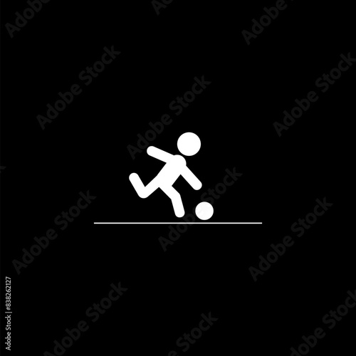 Children play icon isolated on black background 