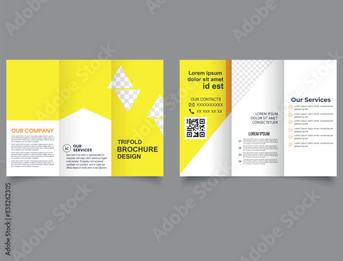 Real estate trifold brochure template design, Construction and renovation trifold brochure template or real estate brochure.