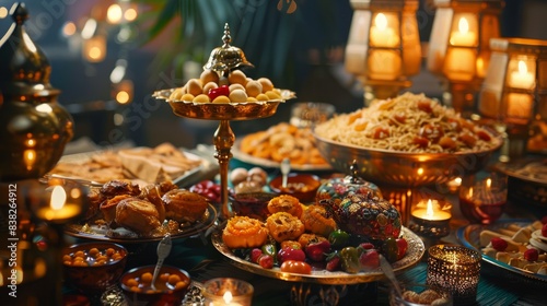 A concept celebrating Ramadan Kareem with a focus on Iftar