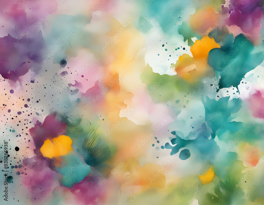 Creative painted background mixed media