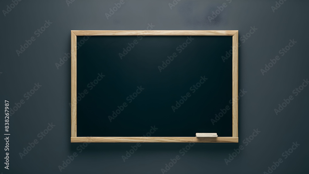 A person is holding a black chalkboard with a white frame A person is holding a black chalkboard with a white frame