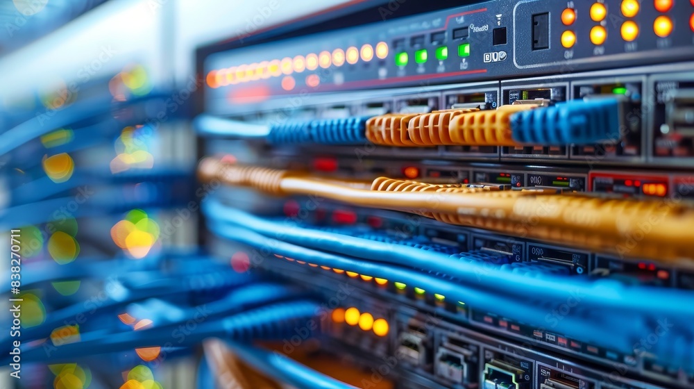 Hosting Internet Content in a Data Center Rack with Network Cable Connections to Server Hardware Hosting Internet Content in a Data Center Rack with Network Cable Connections to Server Hardware