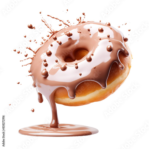 Wallpaper Mural chocolate splash isolated on white Torontodigital.ca