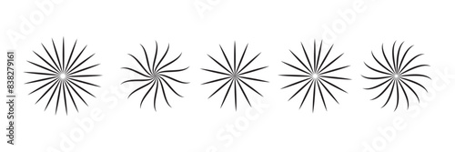 Sunburst element radial stripes or sunburst backgrounds