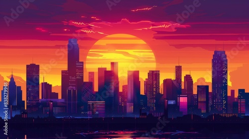sunset over the city © Софія Шахмартова