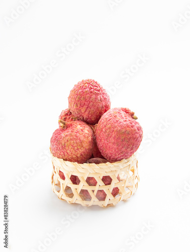 lychee on a white background