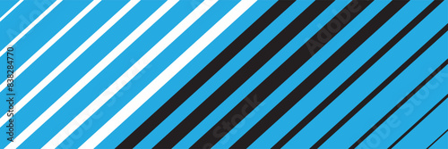 Slash line. Border with diagonal lines. Angle of tilt stripes. Black pattern of footer. Diagonal parallel lines divider strip. Tilt strip geometric abstract border. Slash divider. eps 10
