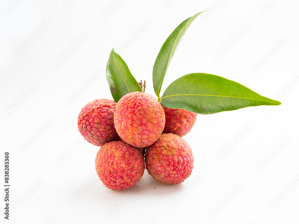 lychee on a white background