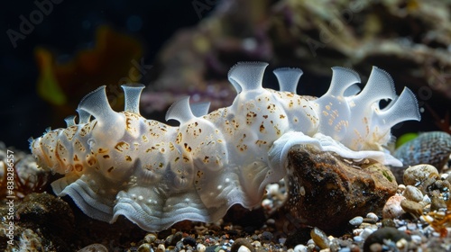 Also known as cotton spinner, the sea cucumber Holothuria tubulosa photo