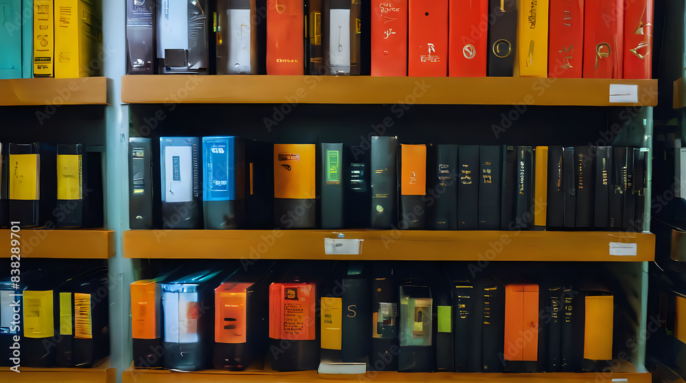 books on a shelf in a library with a lot of books books on a shelf in a library with a lot of books