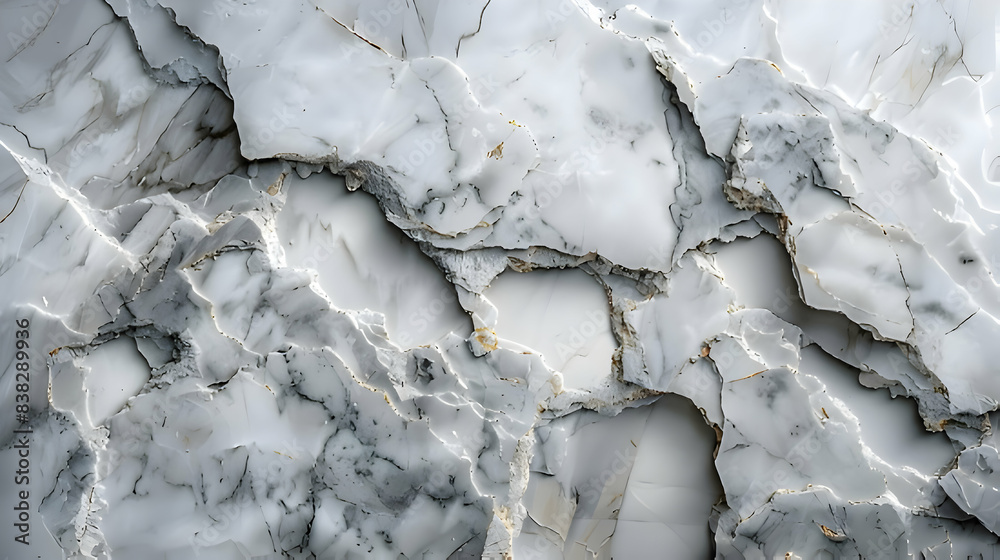 Fototapeta premium Close Up of Gray and White Marble Texture