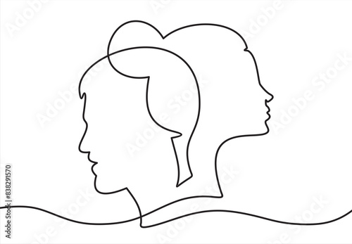 Human Face Side Silhouette