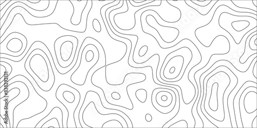 Topographic elevation assignments map background geographic line. Geographical map shades with wavy pattern. Contour line light topographic curvy wave mountain reef. 