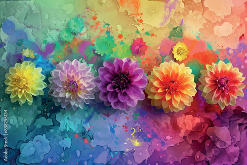 Surreal Floral background. Beautiful dark blue peonies bouquet on black. Natural flowers pattern.