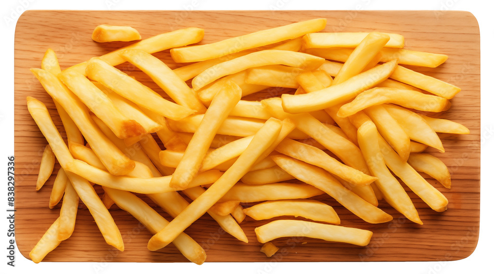 French fries crispy Isolated on transparent background French fries crispy Isolated on transparent background
