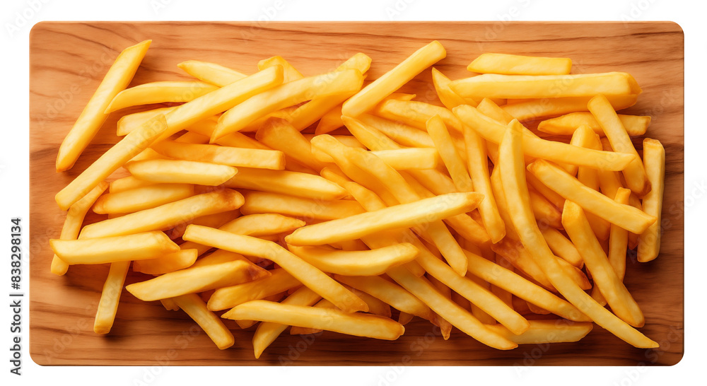 French fries crispy Isolated on transparent background French fries crispy Isolated on transparent background