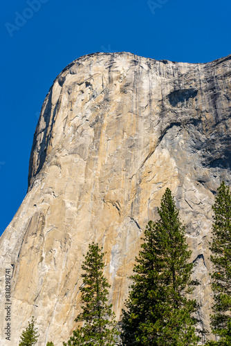 Views of El Capitan in Yosemite National Park taken from the valley floor in the meadow. Pictures taken during the summer,