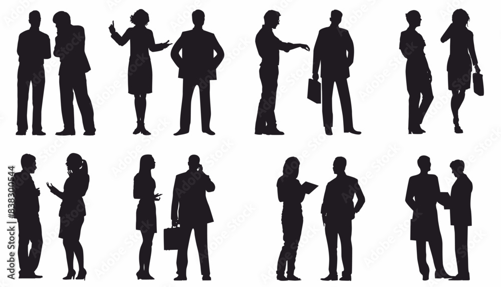 silhouettes of working group of business people set. Business people silhouette. silhouettes of working group of business people set. Business people silhouette.