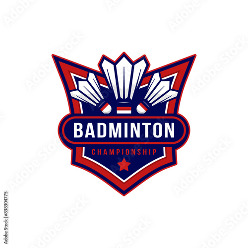 badminton logo badge template