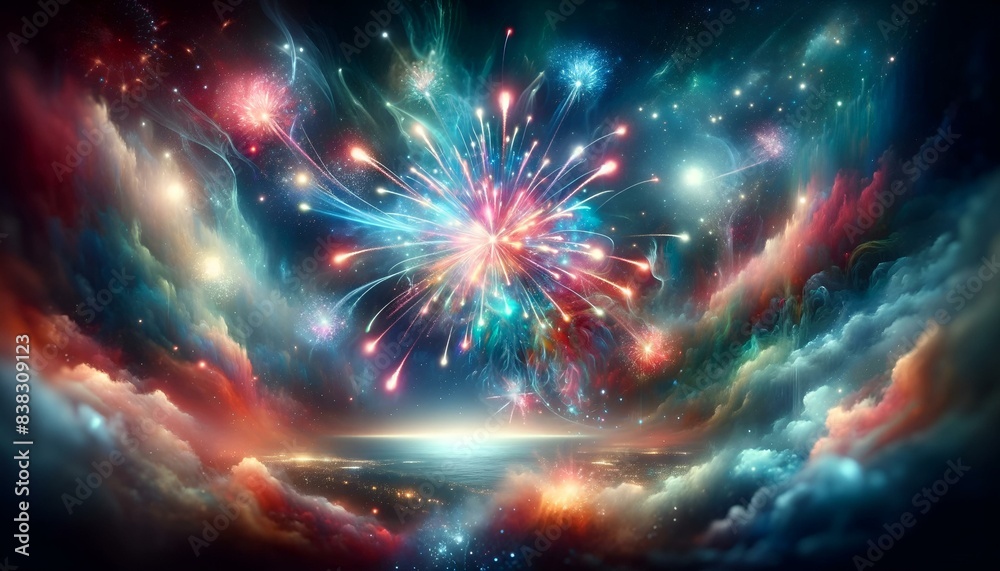 Fototapeta premium 幻想的な花火