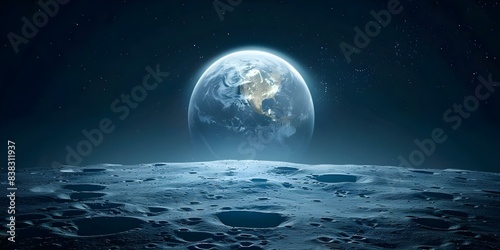 See Earths beauty from the moon through an astronauts eyes. Concept Space Exploration  Astronaut Perspective  Earth s Beauty  View from the Moon  Planetary Wonders 