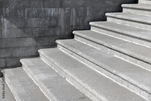 Abstract architecture background with empty stairs and wall