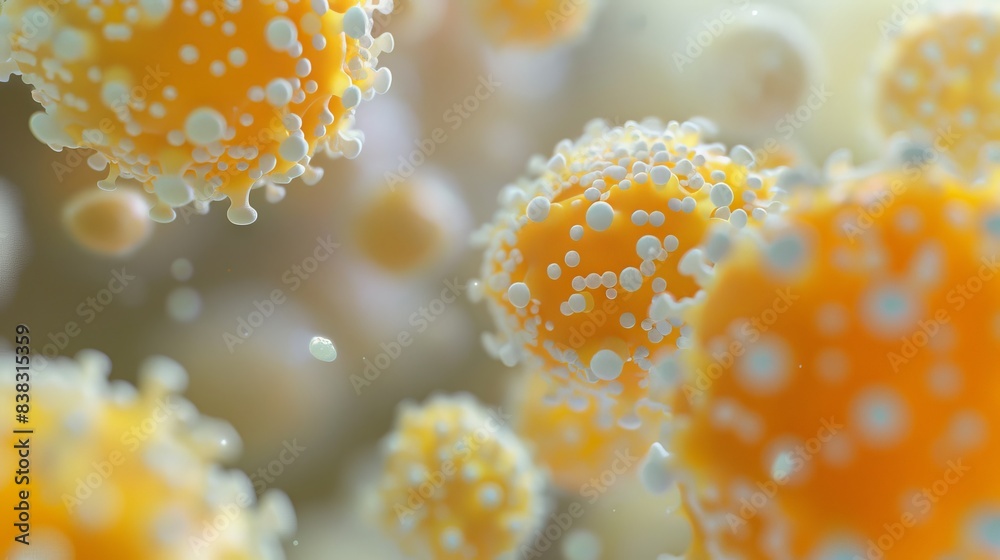 3D illustration of a virus or bacteria. 3D illustration of a virus or bacteria.