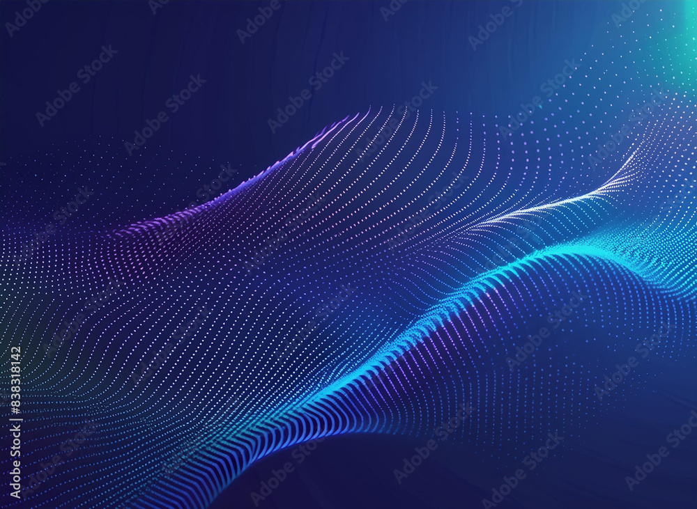 Abstract Waving Particle Technology Background Design. Abstract wave moving dots flow particles. Abstract Waving Particle Technology Background Design. Abstract wave moving dots flow particles.