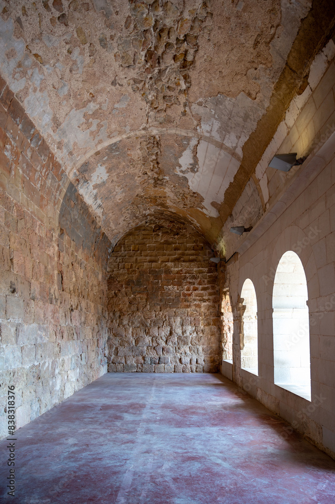 Empty room with windows of the Miravet castle, Catalonia. Spain Empty room with windows of the Miravet castle, Catalonia. Spain