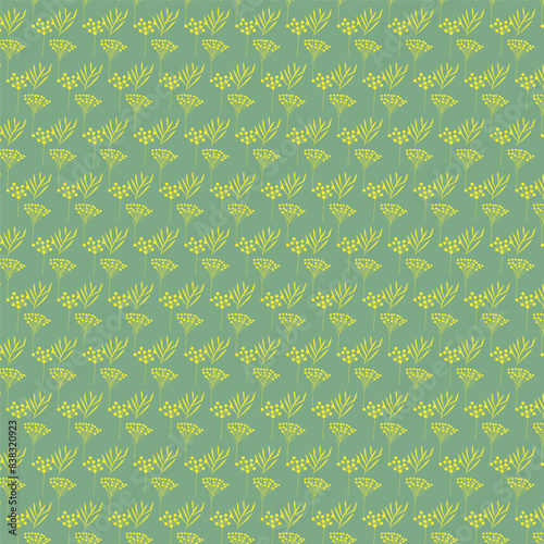 seamless funnel flower pattern design for textile. anise pattern vector illustration. 