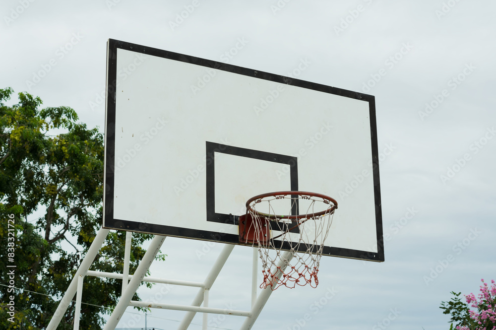 Basketball hoop in park,Sport concept. Basketball hoop in park,Sport concept.