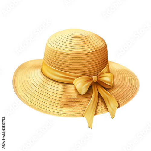 straw hat isolated on white