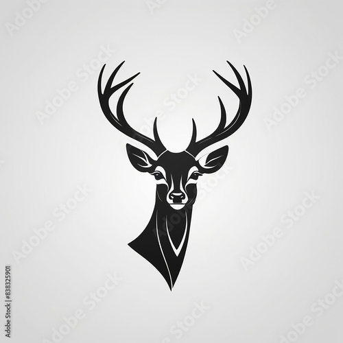 modern minimalist colorful deer logo design photo