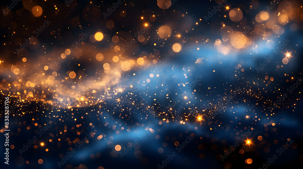 Fototapeta premium Enchanting Cosmic Lights: A Mystical Display of Glittering Stars and Dust