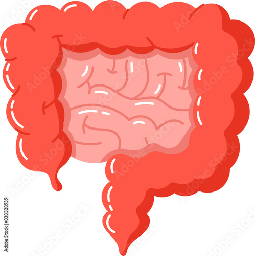 Human Intestine Hand Drawn Vector Illustration