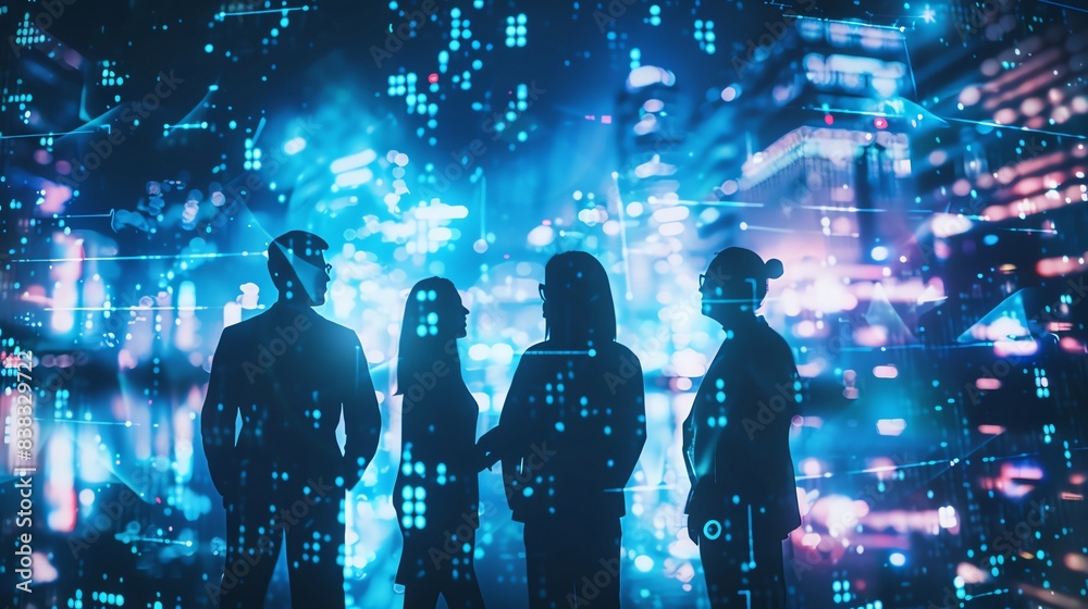 Business people at a networking event