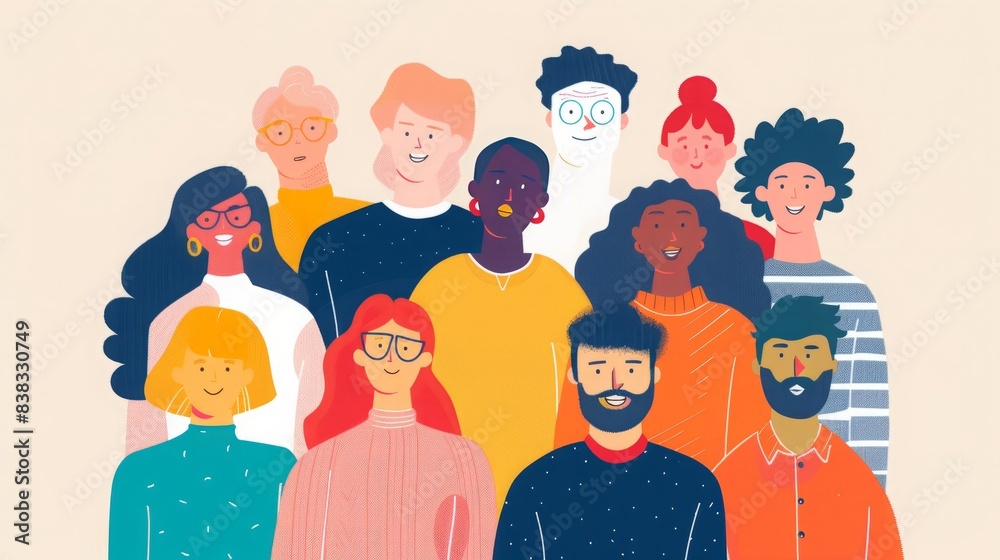 Diverse group of happy people bonding together Generative AI image ...