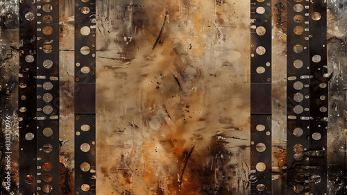 Negative film and grunge background