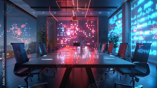 Conference room with smart whiteboards