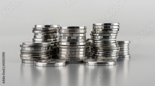 The Stacks of Silver Coins photo