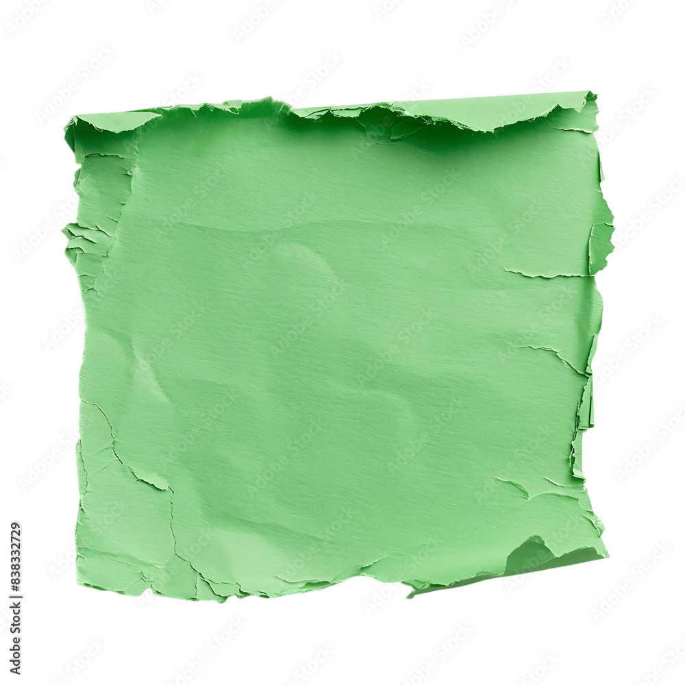 Isolated Green Torn Paper Transparent Background Isolated Green Torn Paper Transparent Background