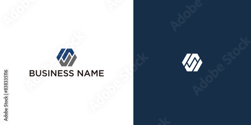 Fotografía Initial letter MW or W M Logo for creative industry, web, business and company