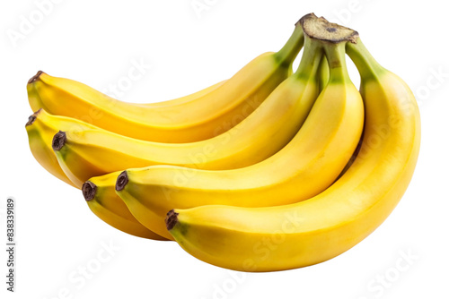 Bunch of bananas isolated on transparent background.